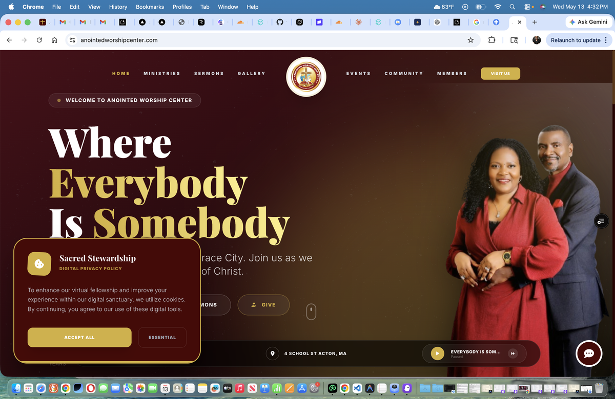 Anointed Worship Center — ministry partner website