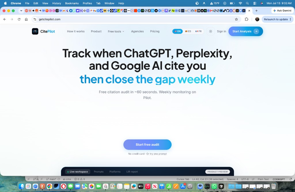 CitePilot homepage preview